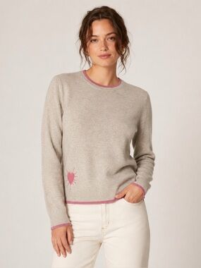 Anthropologie Kerri Rosenthal "Sunshine is a Frame of Mind" heart Sweater Sz XS